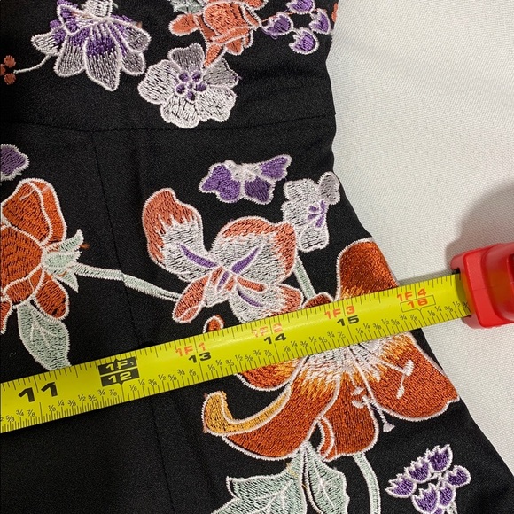 ASOS Black & Orange Flutter Sleeve Elegant Colorblock Style Jumpsuit Size 6 - Picture 12 of 12